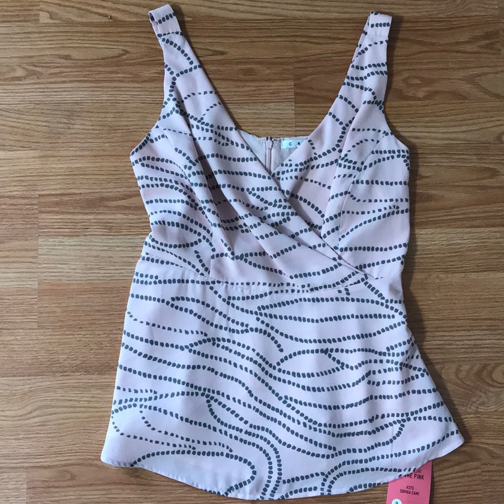 Blush fit and flare tank